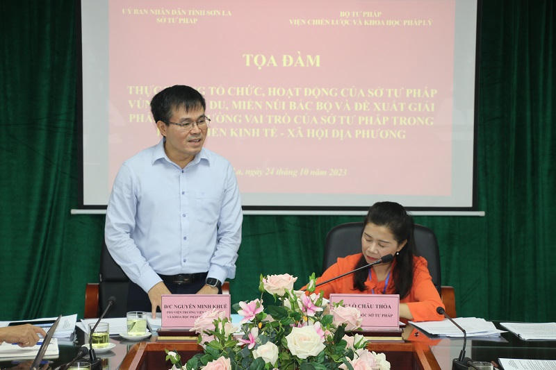 Bộ Tư pháp toạ đàm thực trạng tổ chức, hoạt động của Sở Tư pháp tại Sơn La