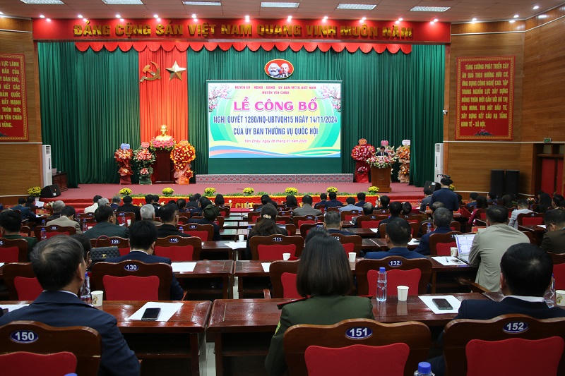 Công bố sáp nhập đơn vị hành chính cấp xã tại Yên Châu 