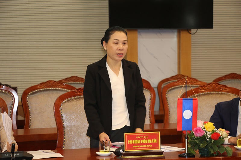 Sở Tư pháp tỉnh Hủa Phăn thăm và làm việc tại tỉnh Sơn La