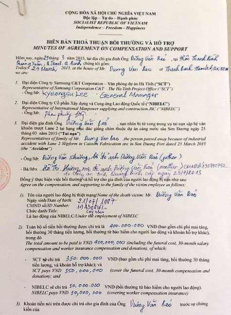 Vụ sập giàn giáo tại Formosa: cấm xuất cảnh 44 người Hàn Quốc