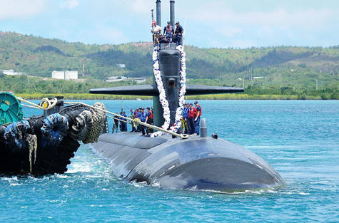 Ngắm tàu ngầm hạt nhân Mỹ vừa ghé căn cứ chiến lược Subic