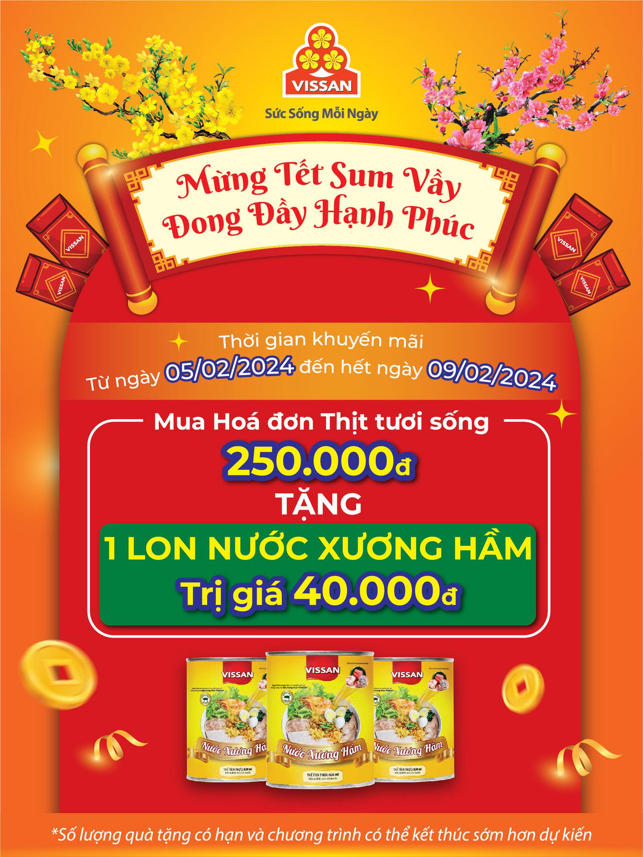 Vissan thực hiện nhiều chương trình khuyến mãi dịp Tết Giáp Thìn 2024