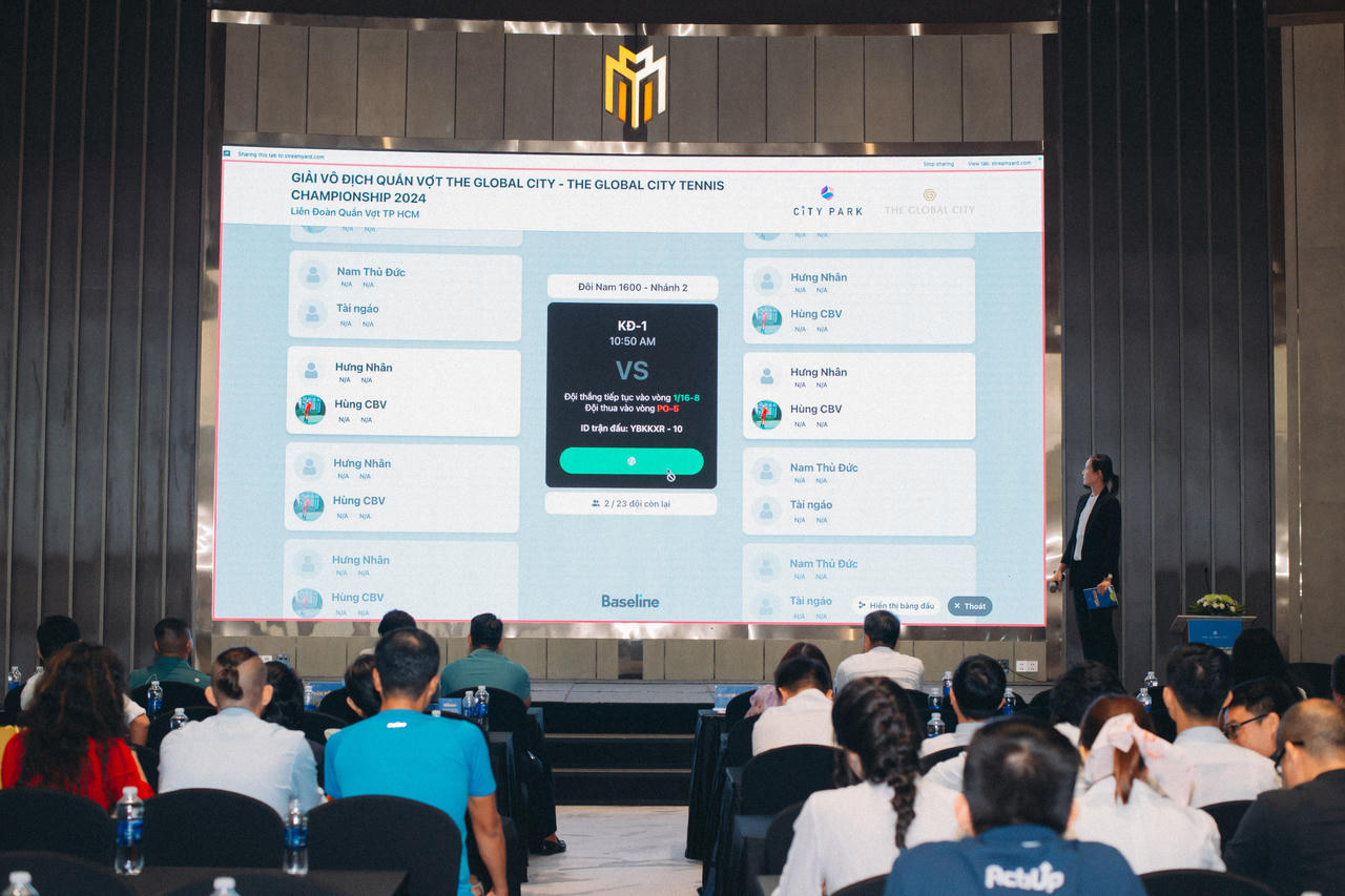 Giải quần vợt The Global City thu hút 500 tay vợt trên toàn quốc tham dự