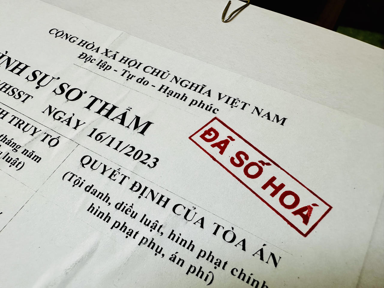 Tòa án Nhân dân Quận 1-TP HCM triển khai “số hóa” hoạt động tố tụng 