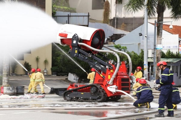 Mãn nhãn với màn diễn tập chữa cháy và tìm kiếm cứu nạn, cứu hộ quy mô cấp Bộ tại Quảng Ninh