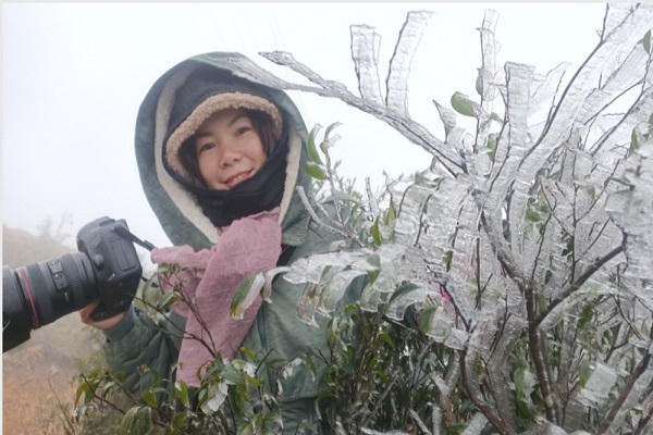 Băng tuyết xuất hiện tại Chùa Đồng và núi Cao Ly (Quảng Ninh)