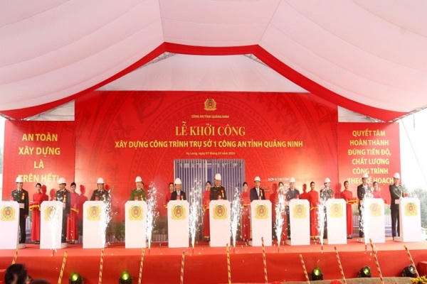 Đại tướng Tô Lâm dự lễ khởi công trụ sở làm việc Công an tỉnh Quảng Ninh