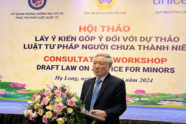 Cơ bản xây dựng hoàn thiện dự thảo Luật Tư pháp người chưa thành niên