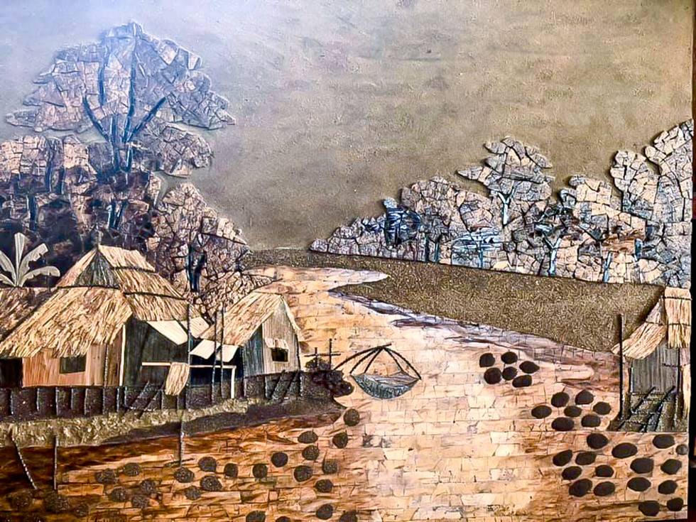 Ngôi nhà độc đáo trên cù lao An Bình được làm từ 4000 cây dừa 