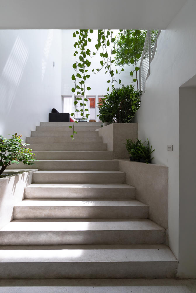 Ngôi nhà hẹp được thiết kế nâng sàn sáng tạo ở Ninh Bình 