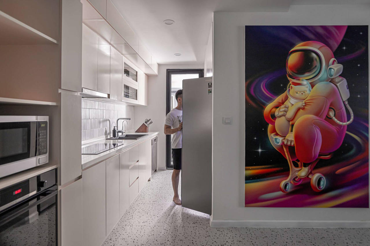 Ngắm nhìn Căn Hộ Mặt Trăng 85m² với phong cách thiết kế Futurism