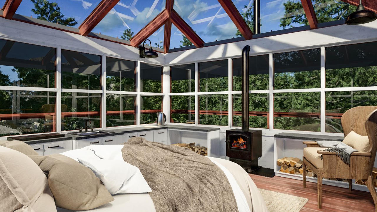 Khách sạn độc đáo nằm giữa rừng cây ở Idaho