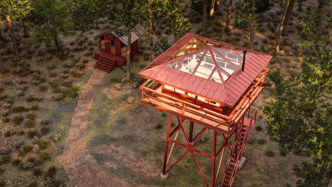 Khách sạn độc đáo nằm giữa rừng cây ở Idaho