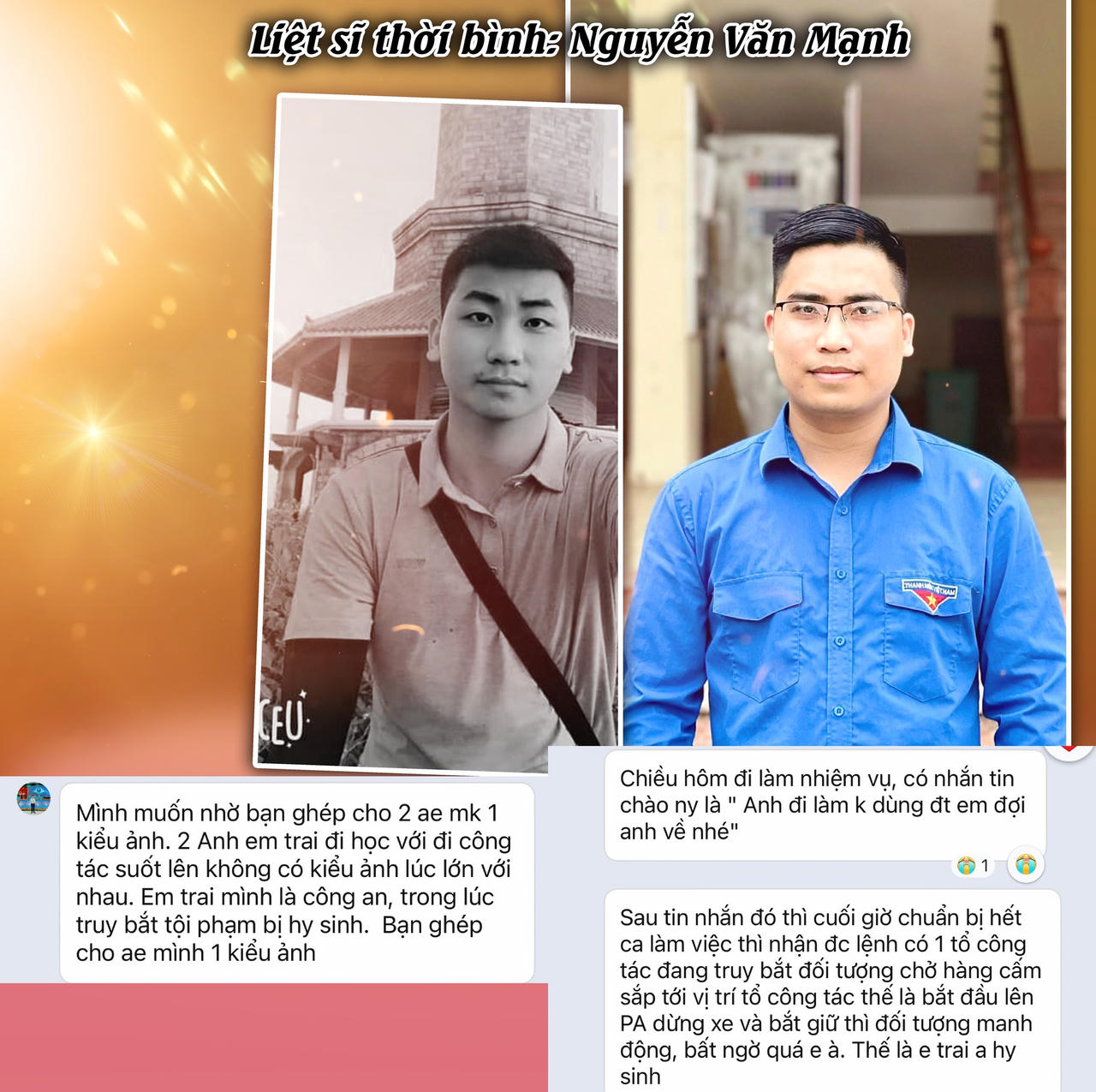 Nhóm người trẻ phục dựng 50 bức ảnh liệt sĩ vào dịp 27/7 