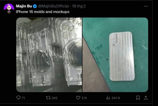 Lộ diện khuôn thiết kế iPhone 16 