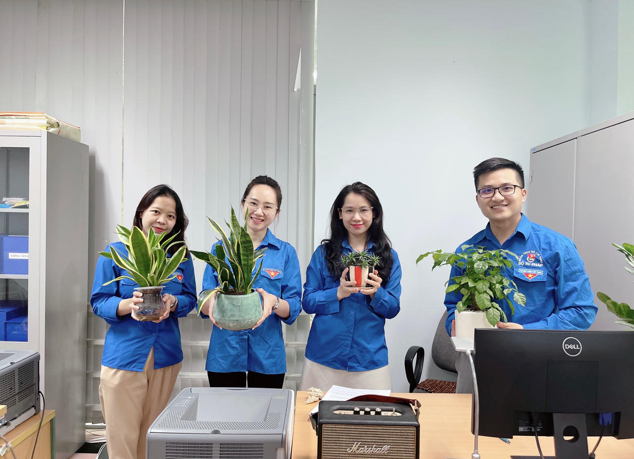 Tuổi trẻ Bộ Tư pháp đồng loạt ra quân hưởng ứng 'Ngày Chủ nhật xanh'