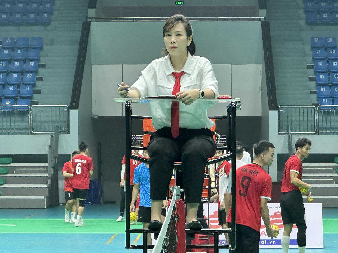 Các vận động viên hăng say thi đấu ngay sau lễ khai mạc “Giải vô địch cầu mây Quốc gia 2024”