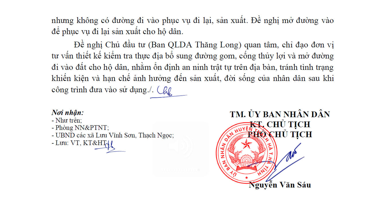 Đường dẫn cao tốc “bịt” đường dân sinh tại Hà Tĩnh: Huyện Thạch Hà đề nghị làm đường gom dân sinh mới