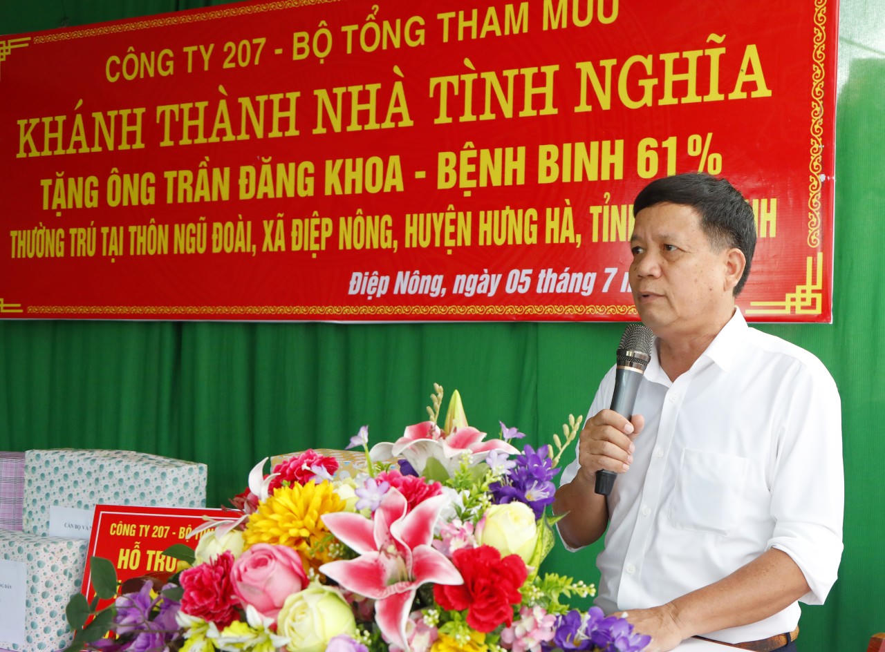 Công ty 207 - Bộ Tổng Tham mưu trao tặng Nhà tình nghĩa tại Thái Bình