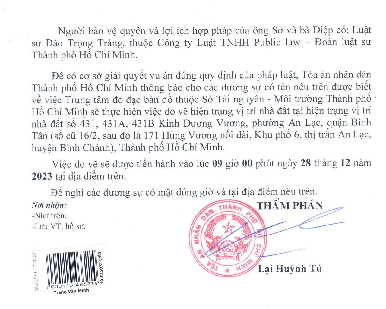 Vụ tranh chấp nhà đất kéo dài hơn 20 năm tại TP Hồ Chí Minh: Bao giờ TAND TP Hồ Chí Minh đưa ra xét xử?