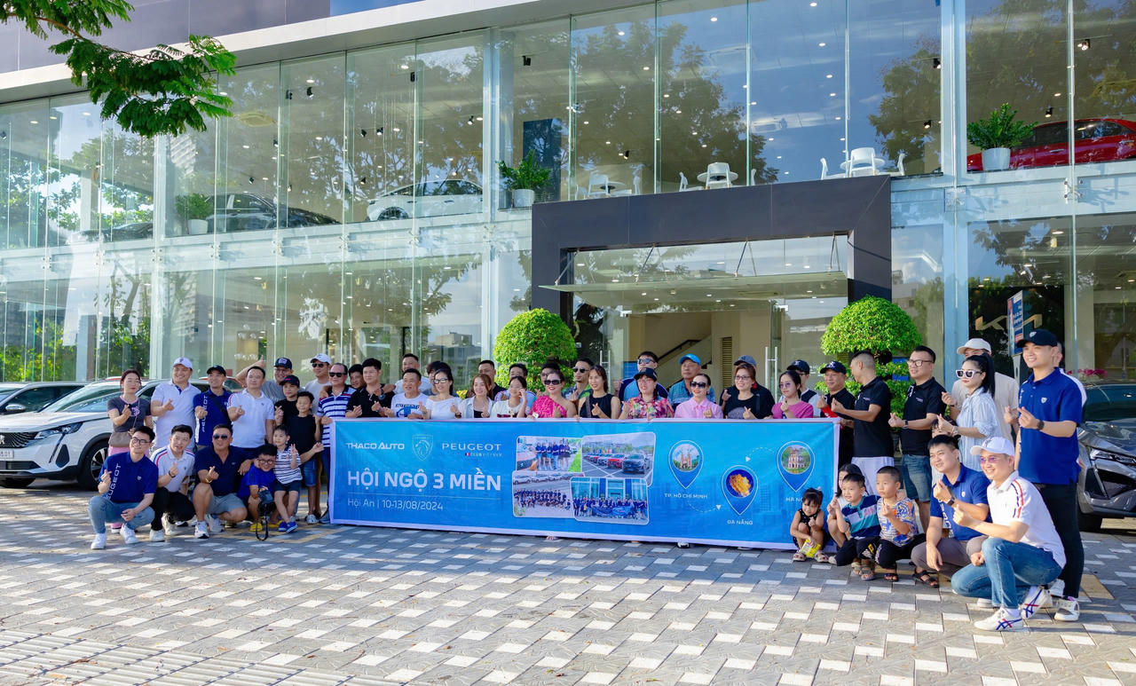 THACO AUTO đồng hành cùng Hành trình Hội ngộ 3 miền của Peugeot Club Việt Nam 