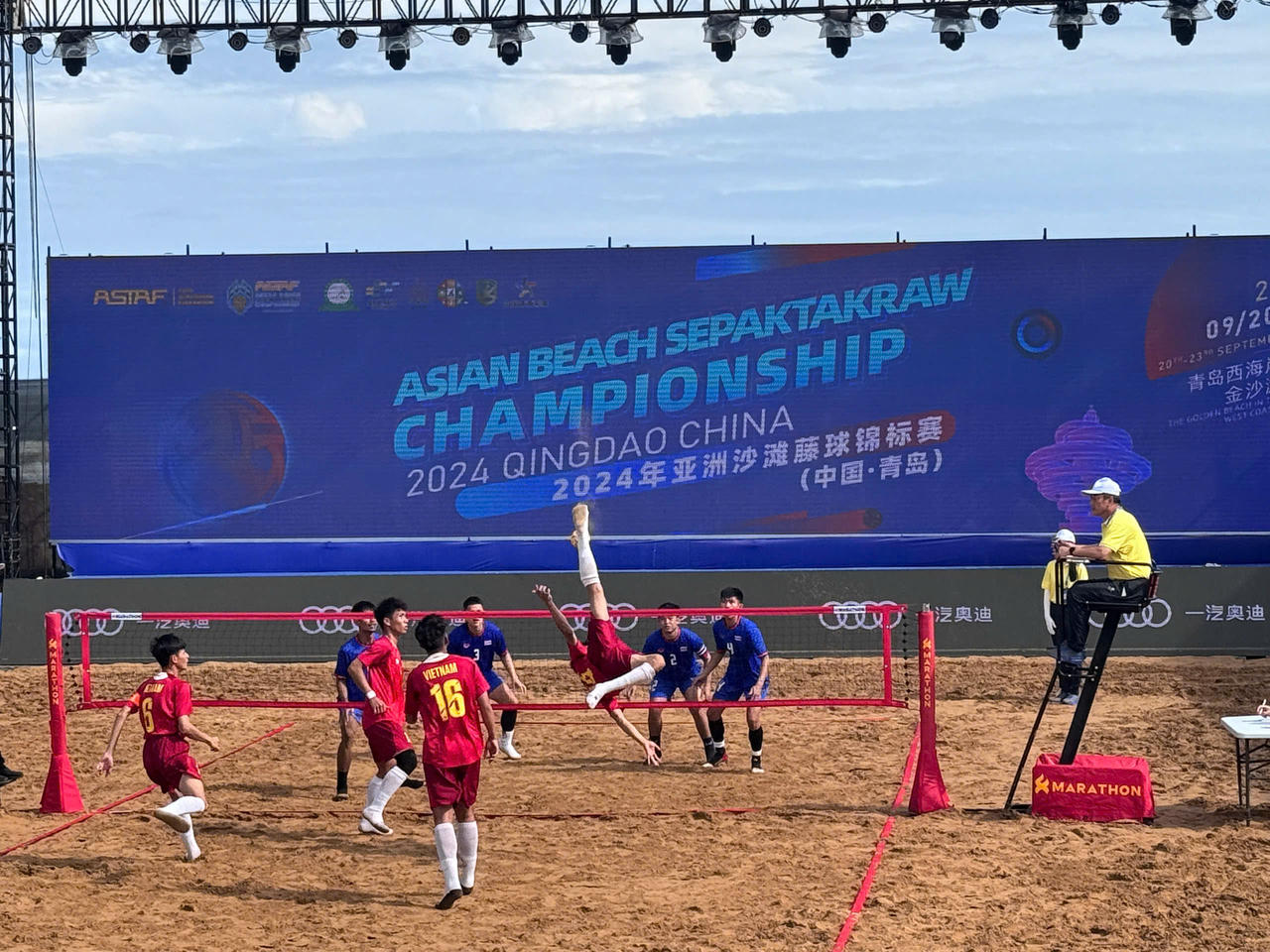Khởi đầu thuận lợi của Cầu mây Việt Nam tại Giải vô địch Cầu mây bãi biển ASIAN 2024