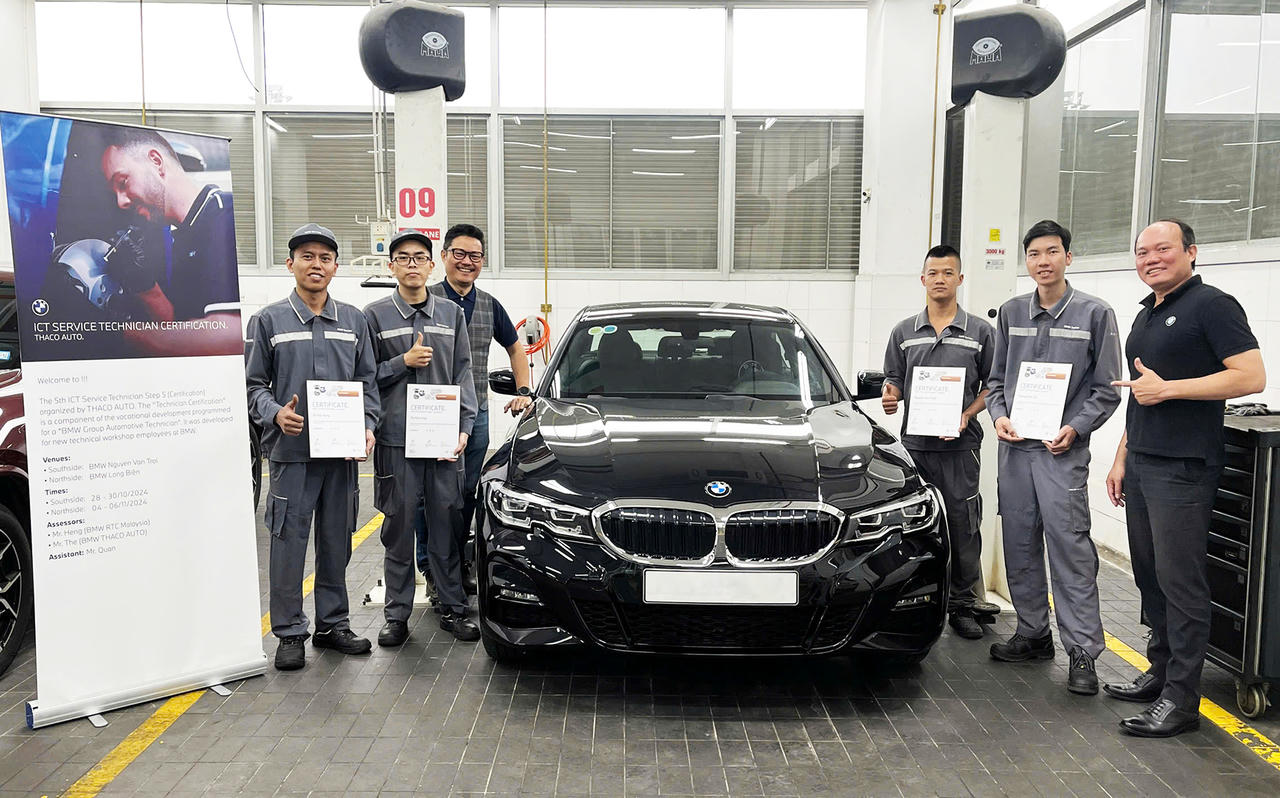 Đội ngũ kỹ thuật viên THACO AUTO đạt chứng chỉ quốc tế từ thương hiệu BMW