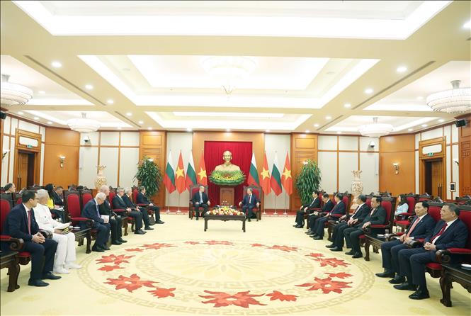 Tổng Bí thư Tô Lâm tiếp Tổng thống Bulgari Rumen Radev