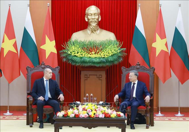 Tổng Bí thư Tô Lâm tiếp Tổng thống Bulgari Rumen Radev