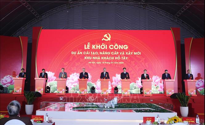 Tổng Bí thư Tô Lâm dự Lễ khởi công Dự án cải tạo, nâng cấp và xây mới khu Nhà khách Hồ Tây
