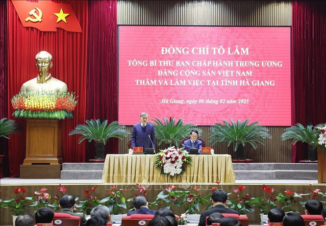 Tổng Bí thư Tô Lâm thăm và làm việc tại tỉnh Hà Giang