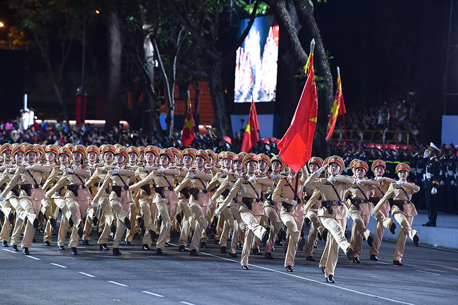 Ấn tượng hình ảnh buổi sơ duyệt Lễ kỷ niệm 50 năm Ngày giải phóng miền Nam, thống nhất đất nước