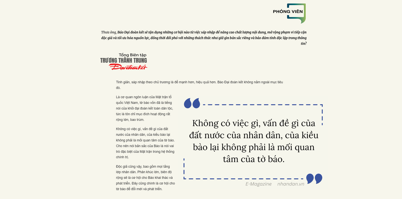Sinh mệnh của Báo Đại đoàn kết chính là tinh thần đại đoàn kết