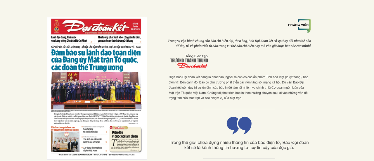 Sinh mệnh của Báo Đại đoàn kết chính là tinh thần đại đoàn kết