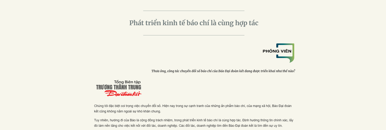 Sinh mệnh của Báo Đại đoàn kết chính là tinh thần đại đoàn kết