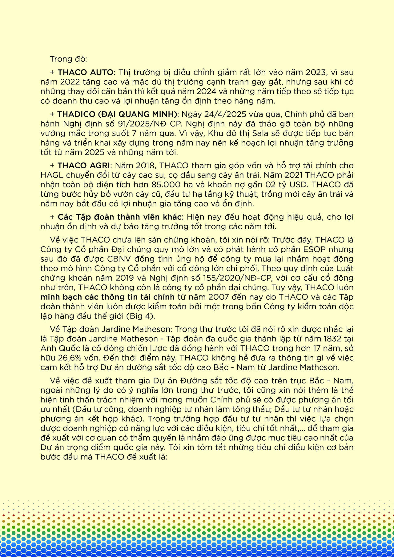 THACO khẳng định sự minh bạch và văn hóa ứng xử trên các phương tiện truyền thông 