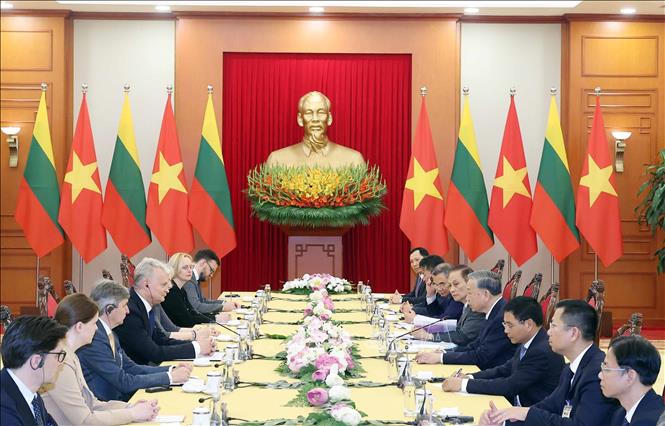 Tổng Bí thư Tô Lâm tiếp Tổng thống Litva Gitanas Nauseda