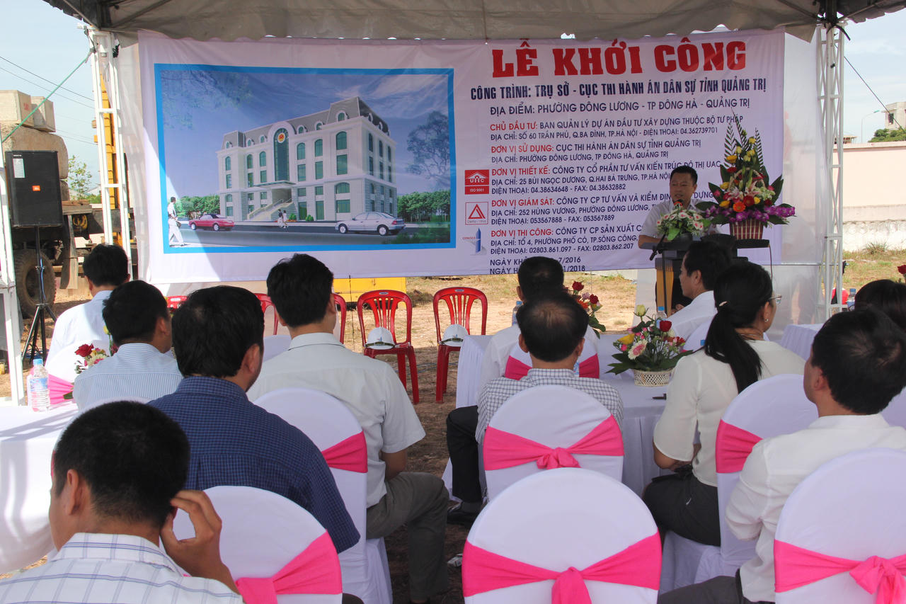 Khởi công xây dựng Trụ sở làm việc Cục Thi hành án dân sự Quảng Trị
