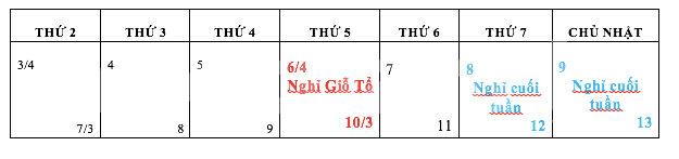 Giỗ tổ Hùng Vương: Không thực hiện hoán đổi, chỉ nghỉ một ngày