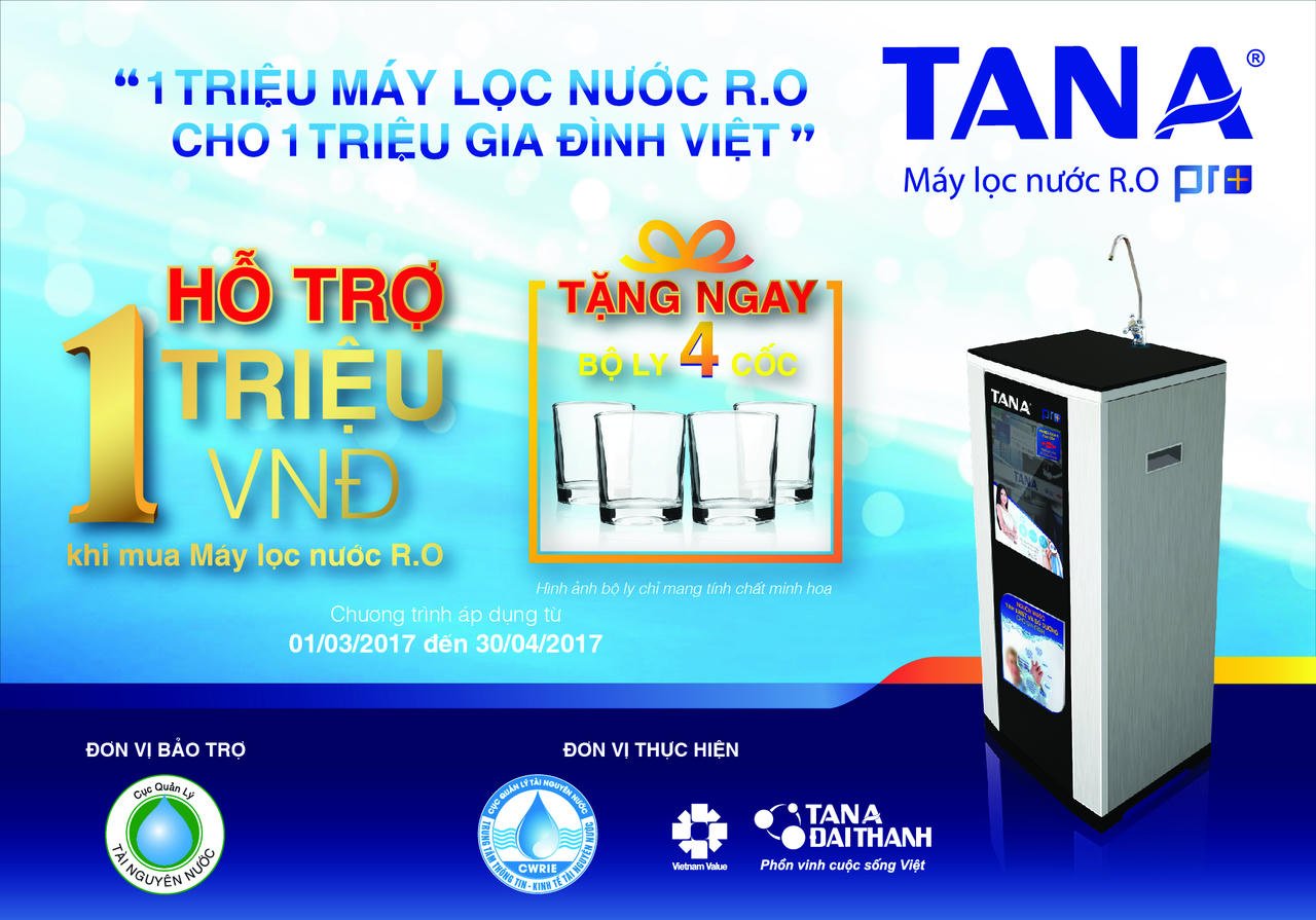 “Một triệu máy lọc nước R.O cho một triệu gia đình Việt”