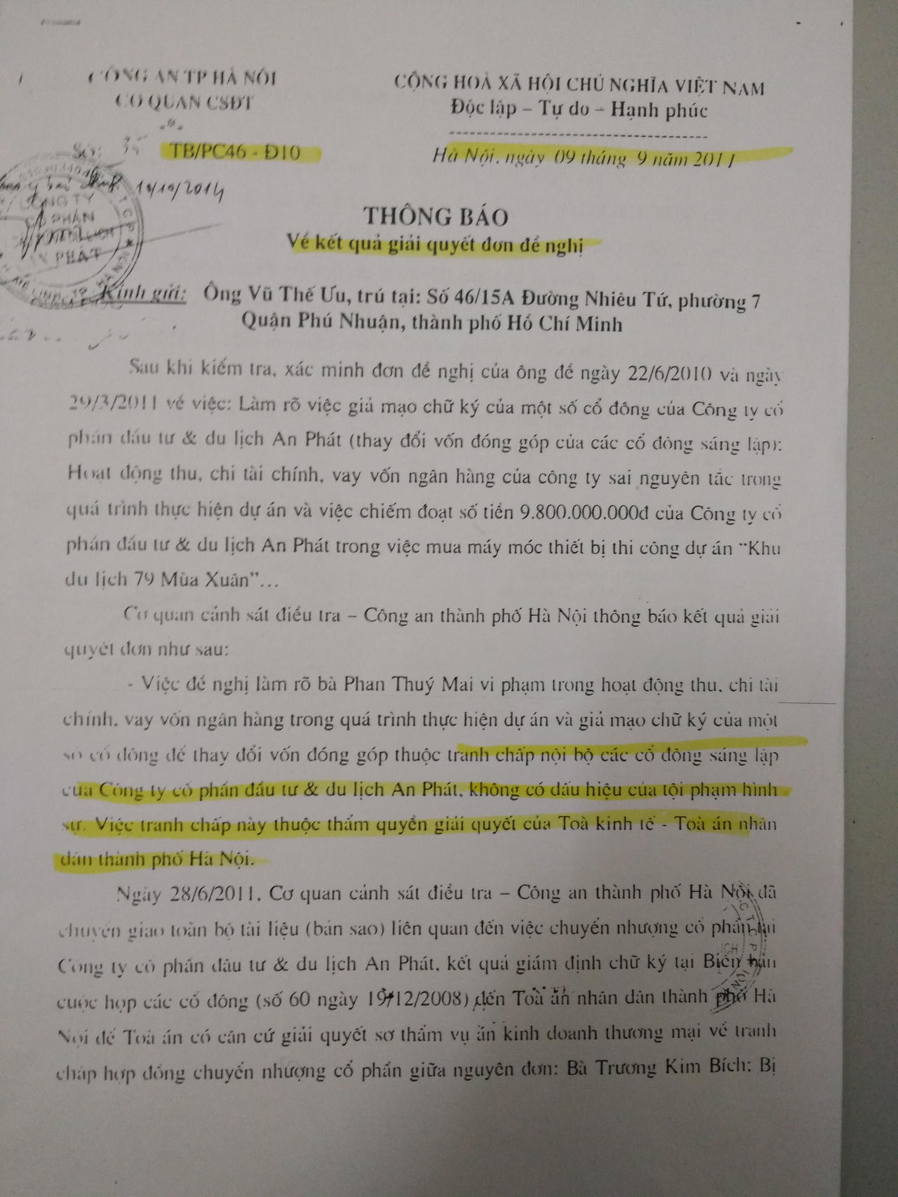 Dự án Đồi 79 Mùa Xuân:  Tiếng kêu cứu của một doanh nhân vướng vòng lao lý