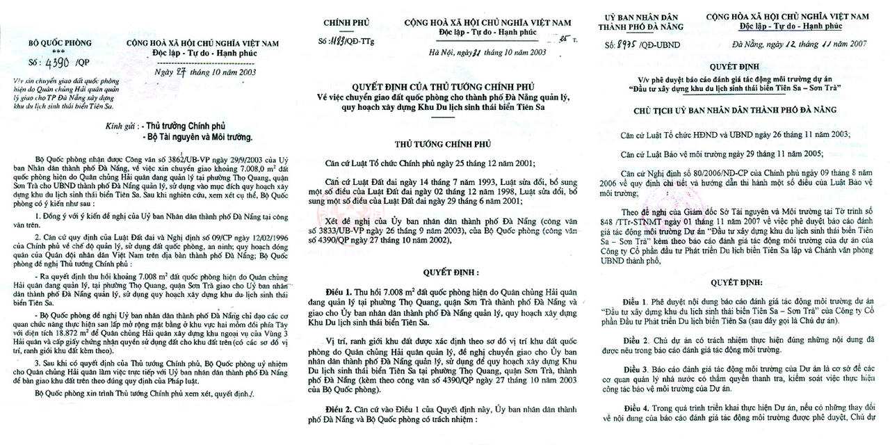 Thủ tướng yêu cầu Đà Nẵng báo cáo dự án Khu du lịch sinh thái biển Tiên Sa