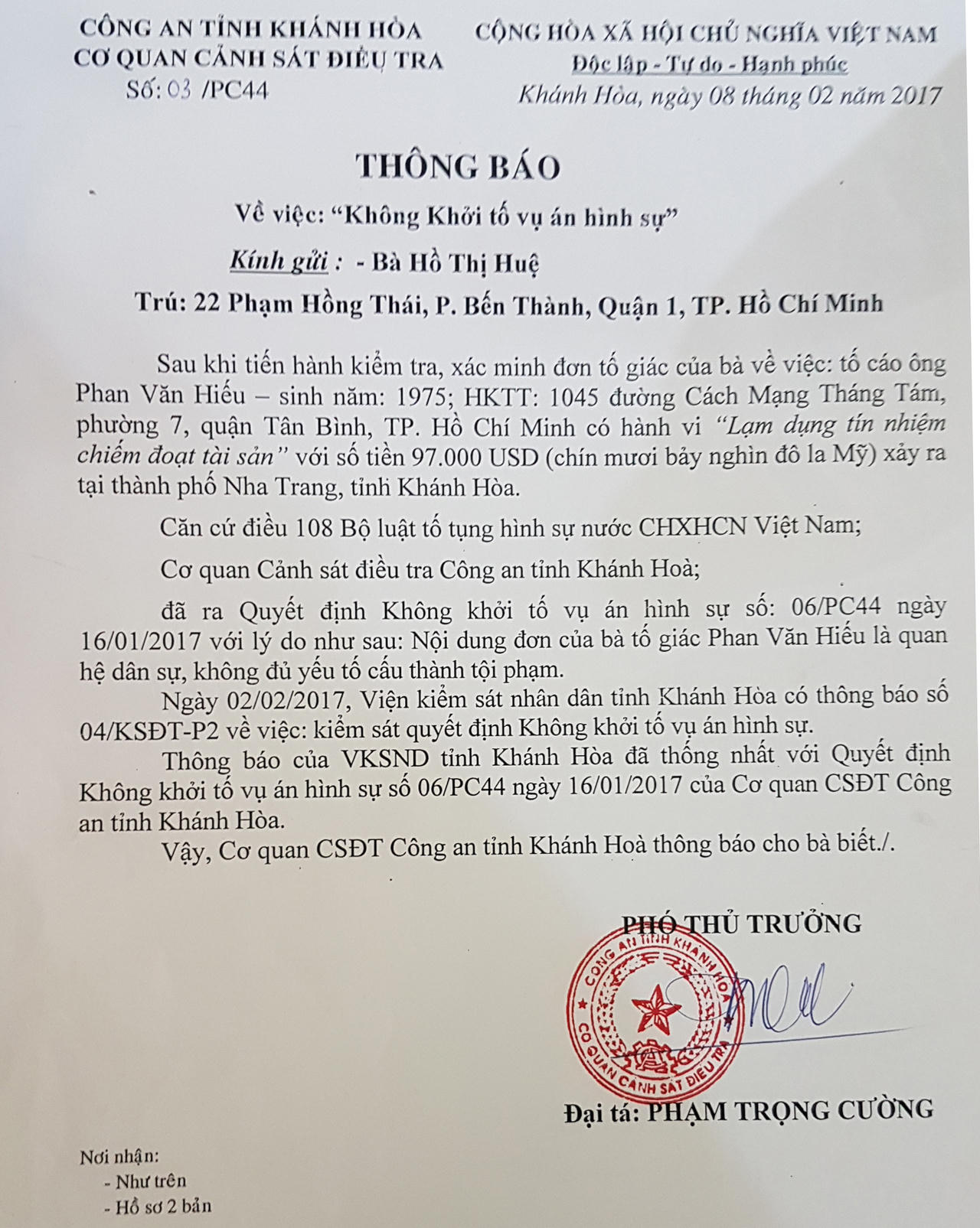 Thế lực nào đứng sau hợp đồng thuê nhà 96 Trần Phú, Nha Trang?