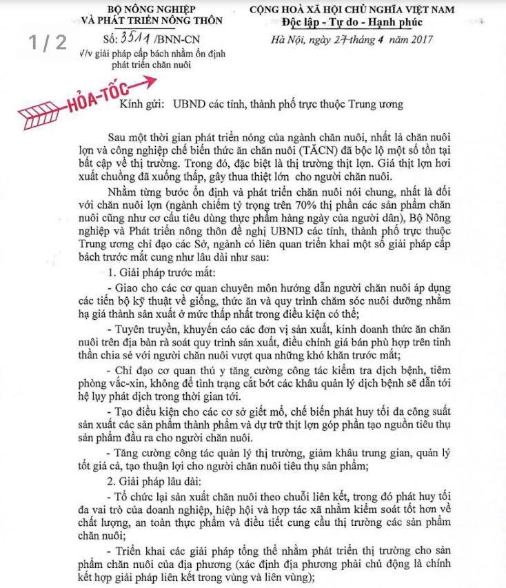 Bộ Nông nghiệp và Phát triển nông thôn lo “sốt vó” với tình hình chăn nuôi 