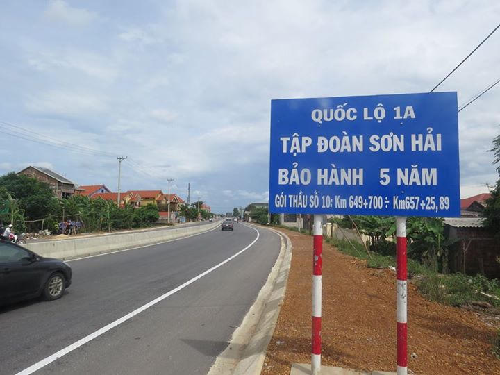 Gói thầu “Tập đoàn Sơn Hải bảo hành 5 năm” trên QL1 được “dán tem” chất lượng cao