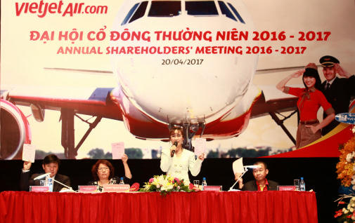 Đại hội cổ đông thường niên 2016 – 2017 của Vietjet: Phát triển bền vững, thúc đẩy tăng trưởng du lịch và kinh tế địa phương