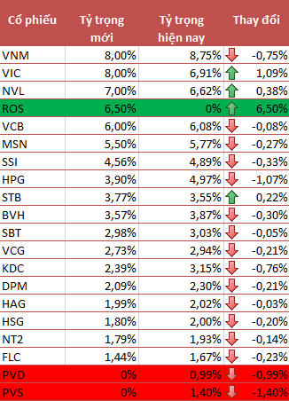 Sau FTSE Vietnam ETF, đến lượt V.N.M ETF thêm ROS vào danh mục