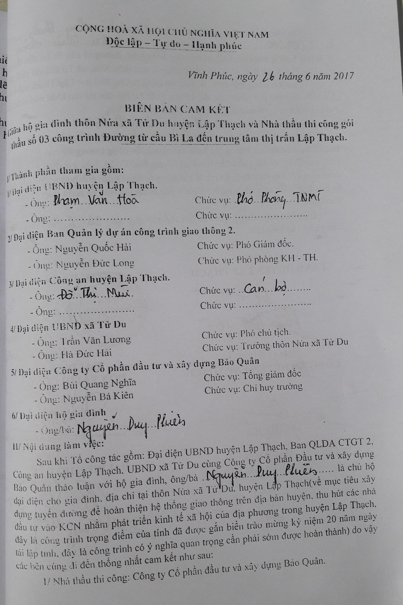 Vĩnh Phúc: Nhanh chóng tháo gỡ khó khăn để dự án đường Bì La – Lập Thạch kịp tiến độ