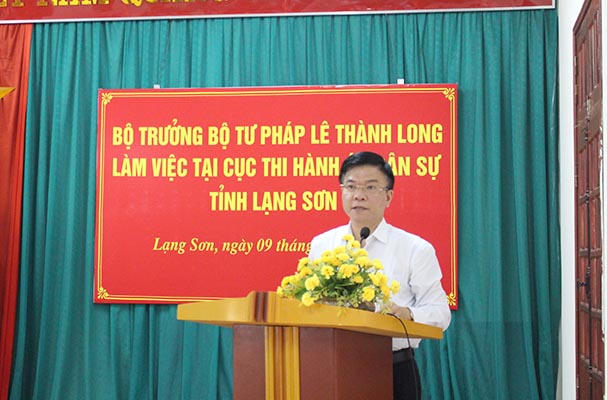 Bộ trưởng Lê Thành Long làm việc tại tỉnh Lạng Sơn: Tỉnh quan tâm, đầu tư thêm nguồn lực