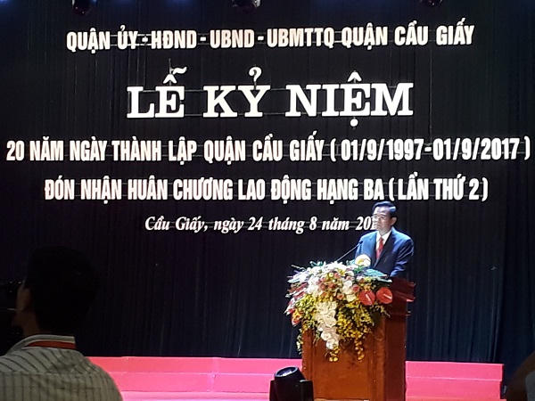 Hà Nội: Quận Cầu Giấy long trọng kỷ niệm 20 năm Ngày thành lập 